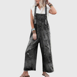 Yuna - Jumpsuit mit Vintage-Waschung in Raumgrau