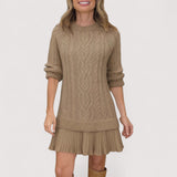 Xenia | Strick Kleid in Braun