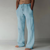 Daxter | Herren Stilvoll Sommerhose | Leicht in Hellblau