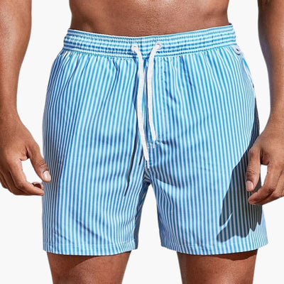 Herren Boardshorts mit Streifen und elastischem Bund