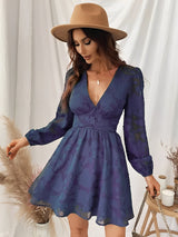 Thea - Stilvolles Mini-Kleid in A-Linie für Damen in Marineblau