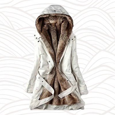 Lange gefütterte Jacke