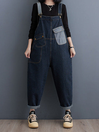 BERNADETTE - SCHLABBER-JUMPSUIT AUS DENIM