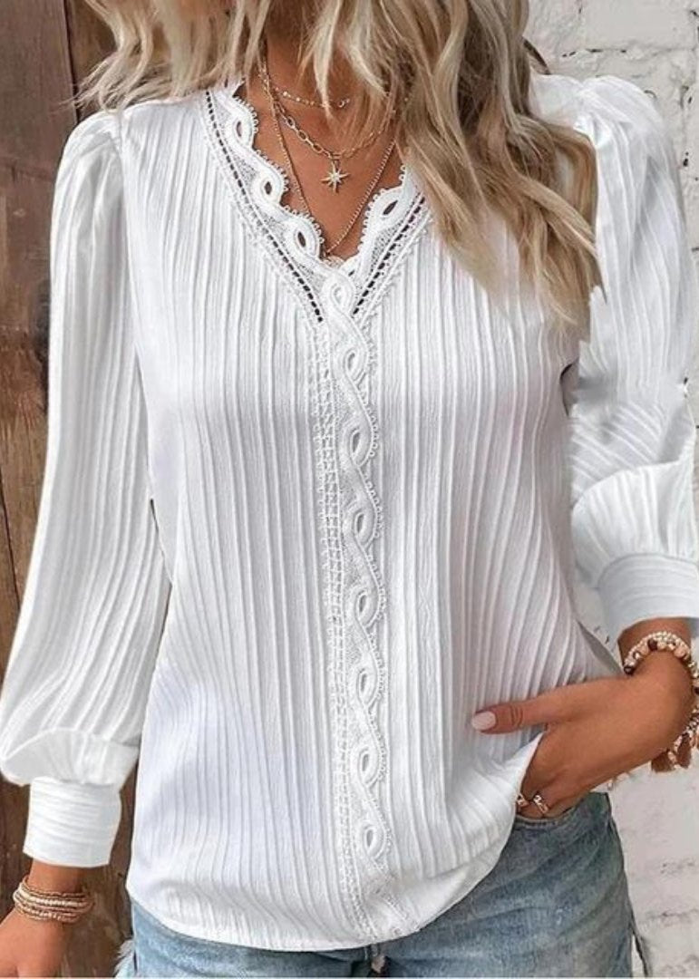 Louise® | Elegante Bluse mit Hohlfalten