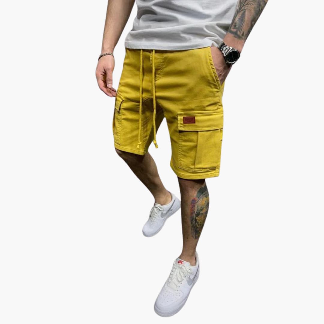 Herren Cargoshorts mit Kordelzug und Klappentaschen