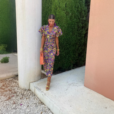 CARINA | VESTIDO CON CUELLO EN V