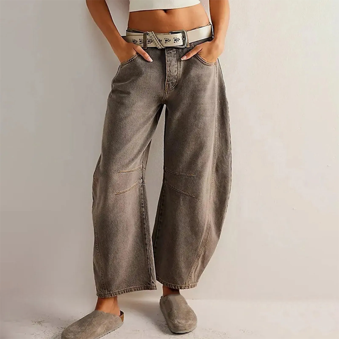 Danica | High-Waisted Wide Leg Denim Jeans