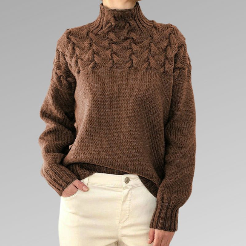 Giuliana - Zopfstrickpullover Damen Elegant