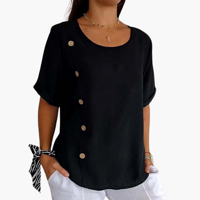 Heidi | Seitentaste Leinenbluse