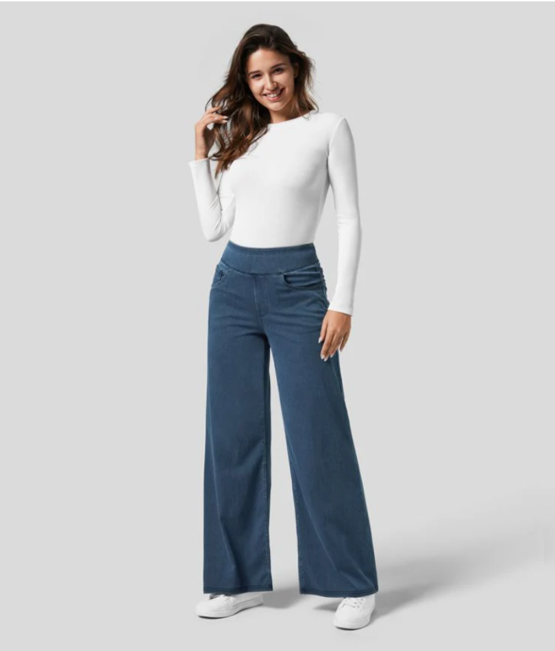 Weite High-Waist Jeans