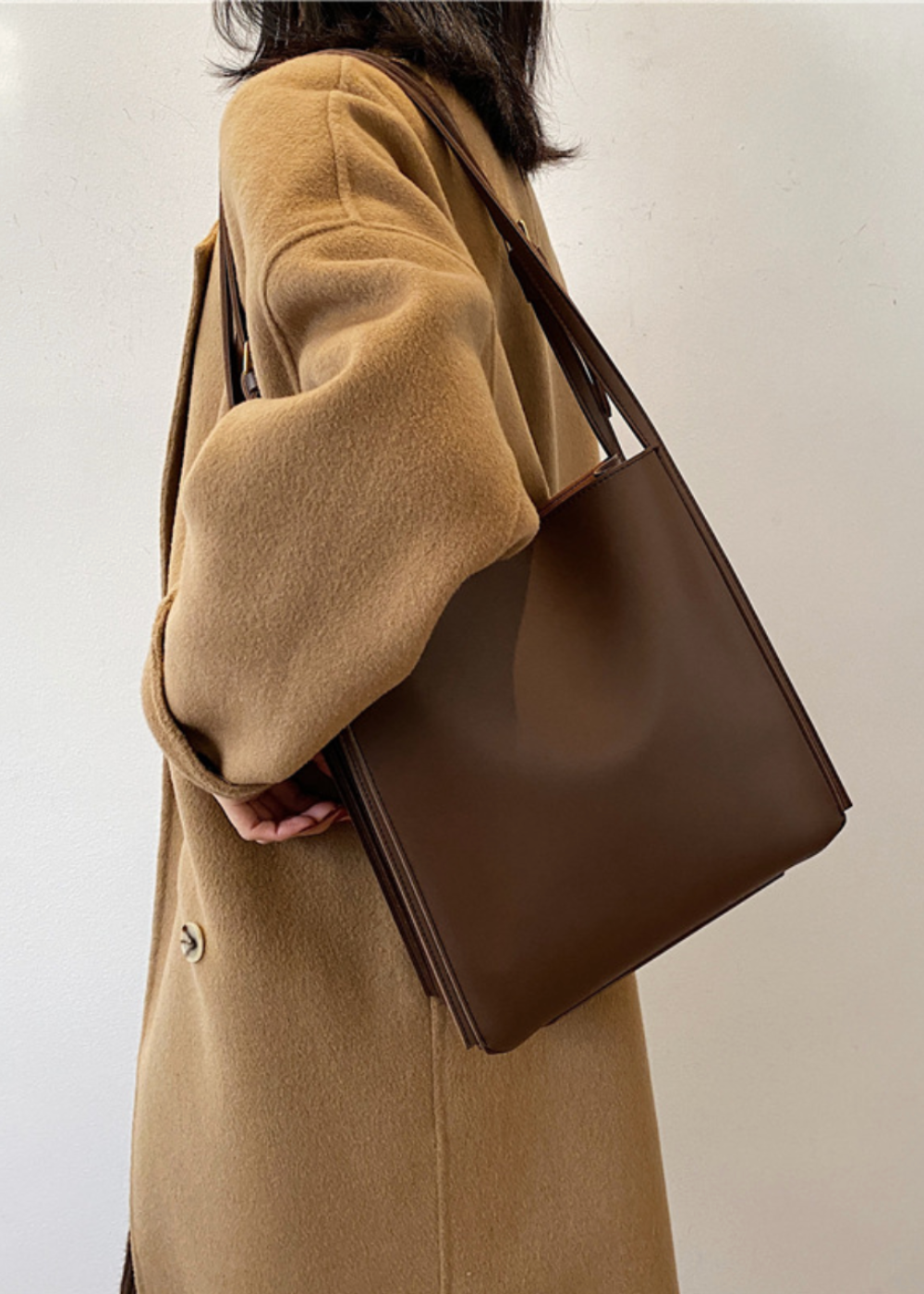 Halbmond Damen Schultertasche – Vegan Leder & Geräumig