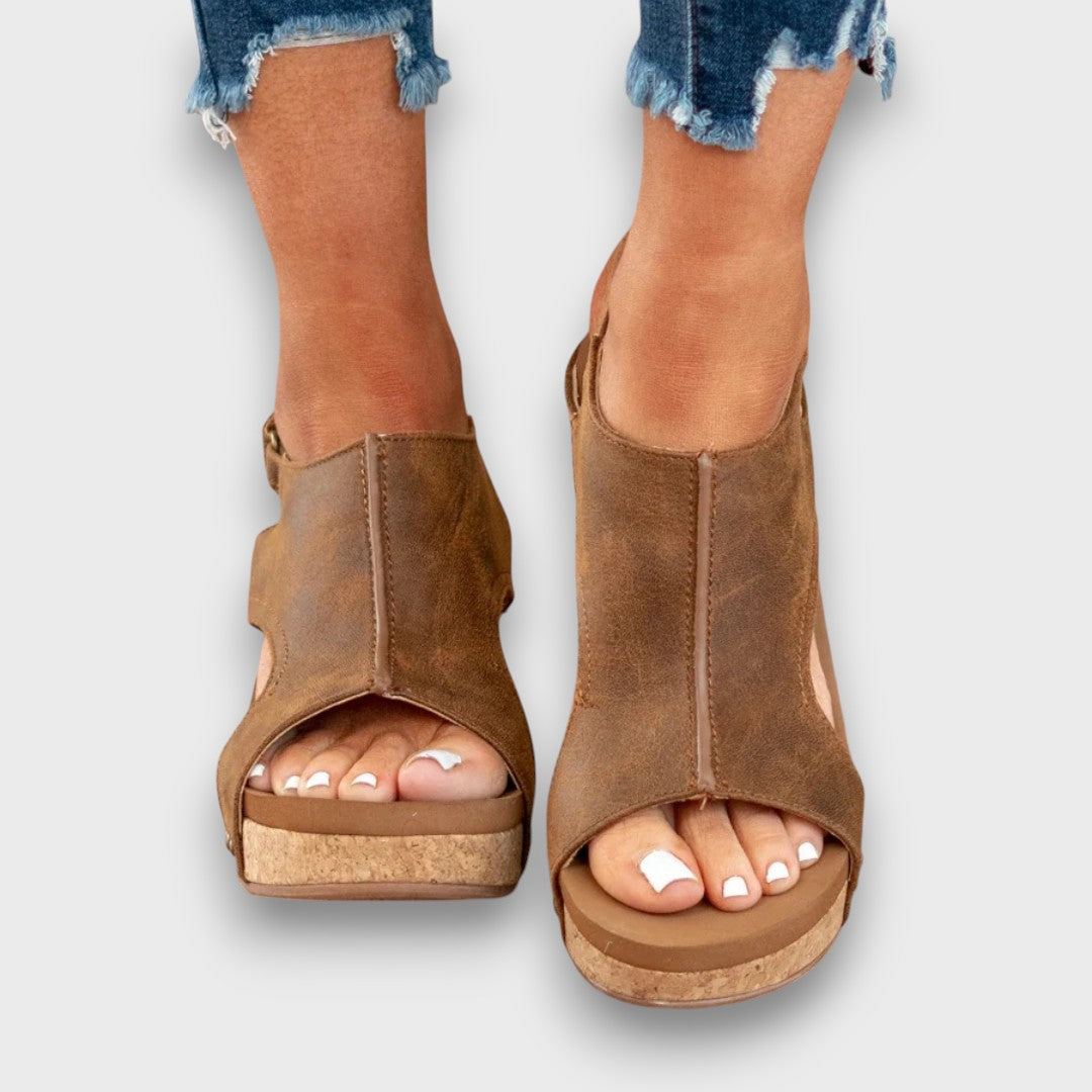 Liane – Keilsandalen mit Softleder-Effekt