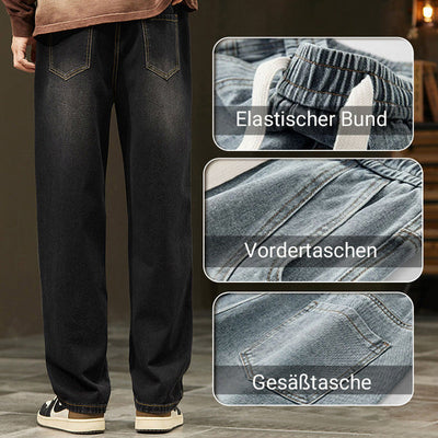 MIKE - GERADE JEANS IM JAPANISCHEN STIL