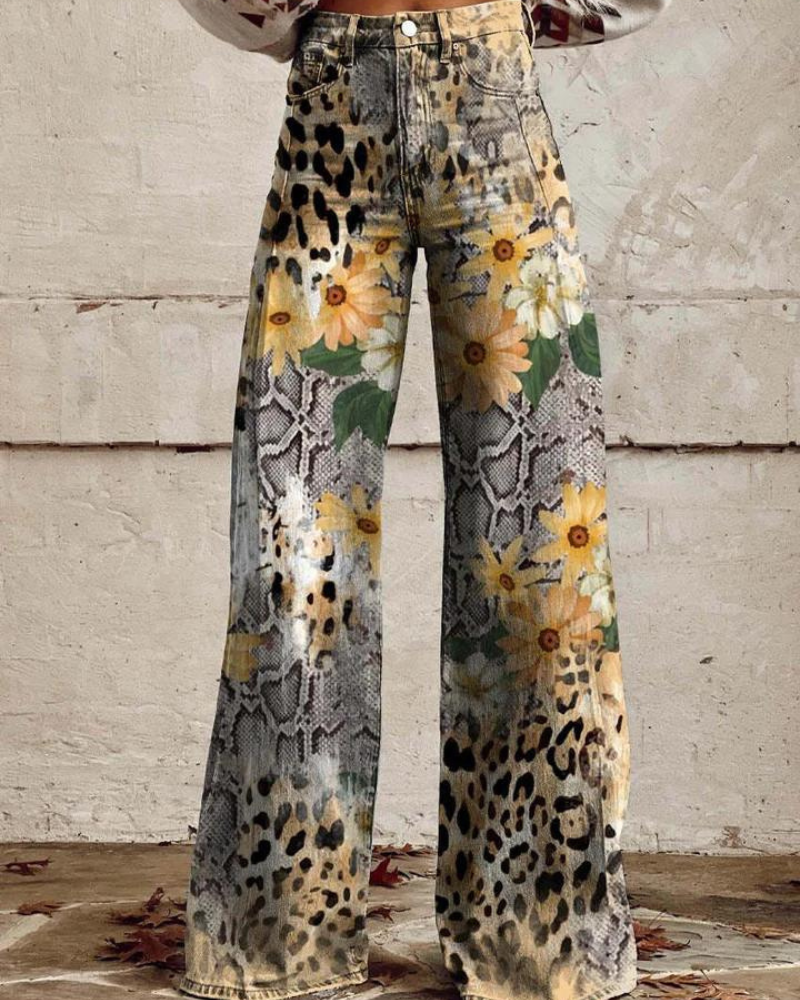 Flora | Boho Vibes Weite-Bein-Hose