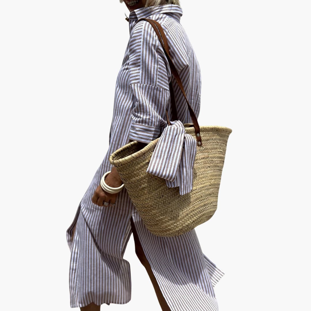 Marlies | Elegantes gestreiftes Hemdkleid