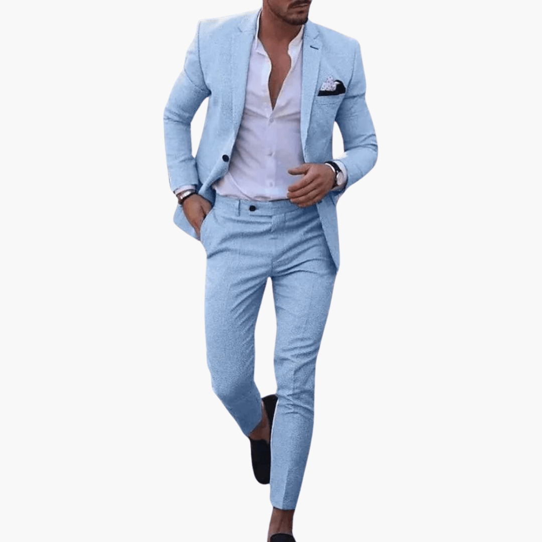 Herren Slim Fit Anzug mit Sakko für Business und Hochzeit