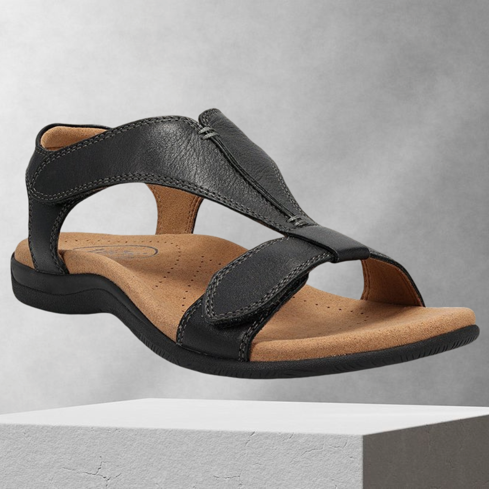 FunStep - Schnalle Leder flach Sandalen