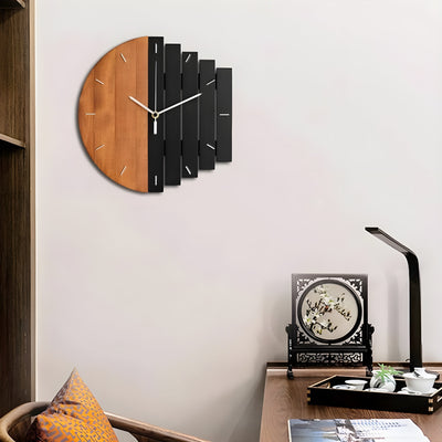 RusticRhythm Clock - Dekorative Holz-3D-Wanduhr