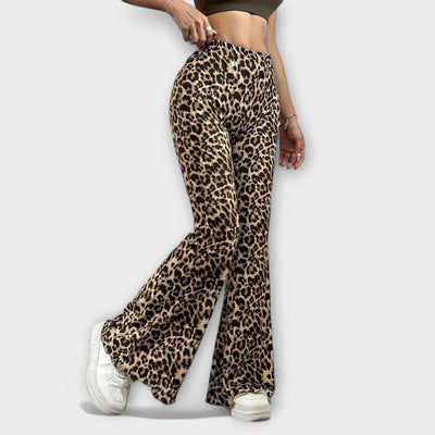 Leonarda – Weite Hose mit Animal-Print