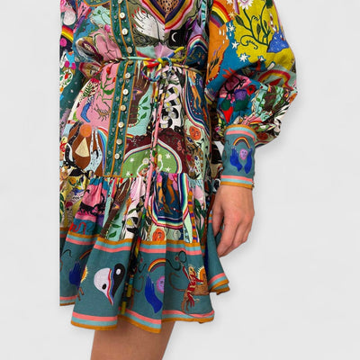 Nerissa |  Minikleid mit Graffitidruck