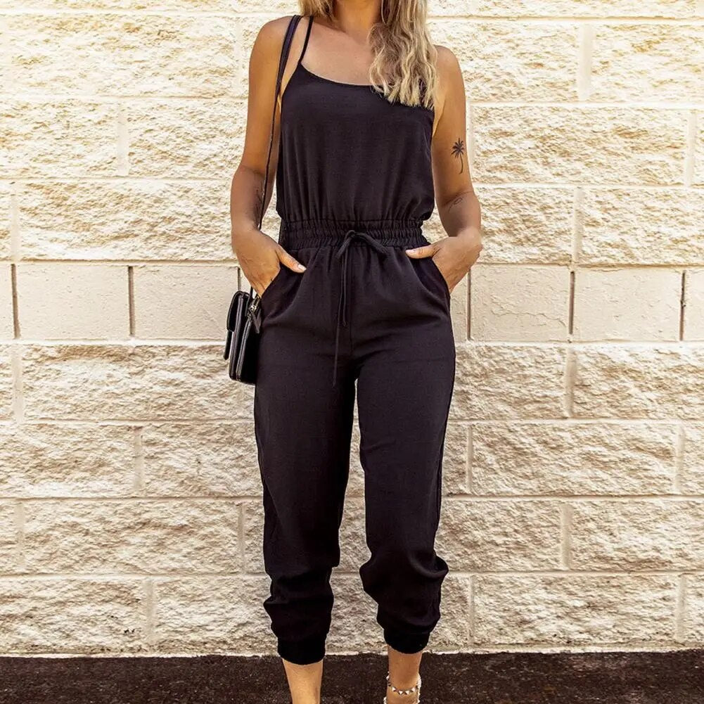 Jumpsuit met spaghettibandjes
