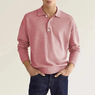 Asier - Komfortables Langarm Poloshirt Herren