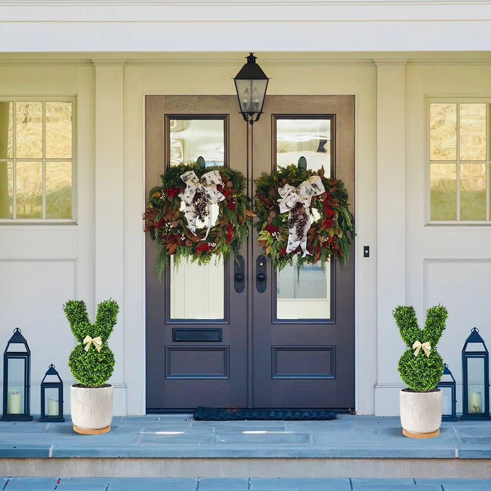 BunnyBloom Decor – Grüner Osterhasen-Topiary-Baum