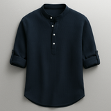 Fin | Herren Elegantes Hemd – Stilvolles Herrenhemd Elegant in Marineblau
