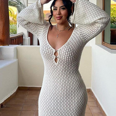 Spring® | Transparentes Sommerkleid für Damen mit V-Ausschnitt