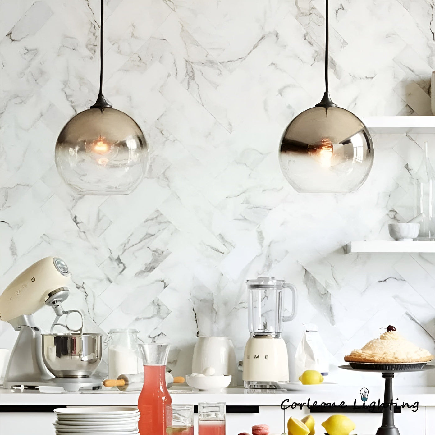 AuraDome Light - Moderne kugelförmige Pendelleuchte