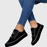 Jolene | Fußgewölbestütze Atmungsaktiv Sneaker in Schwarz