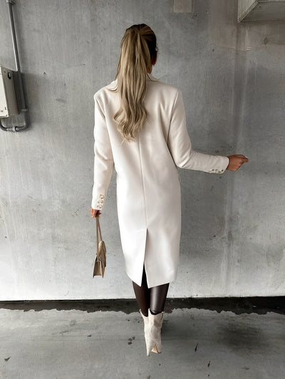 Arianne - Eleganter Zweireihiger Wollmantel für Damen