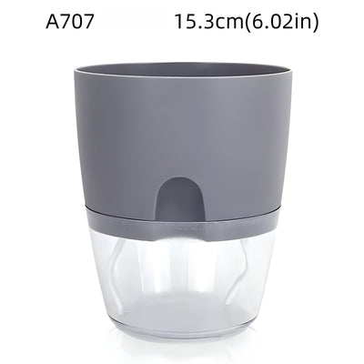 CrystalFlow Topf – Transparenter Selbstbewässernder Blumentopf