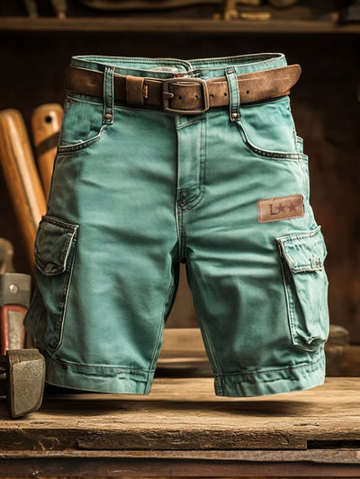 Herren Retro Outdoor Ripstop Mehrzweck-Cargoshorts