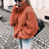 Carra | Dicker Pullover für Frauen in Orange