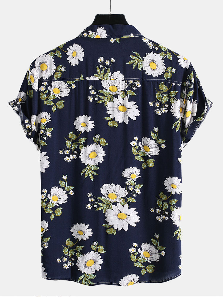 Revere Hemd mit Sonnenblumenprint