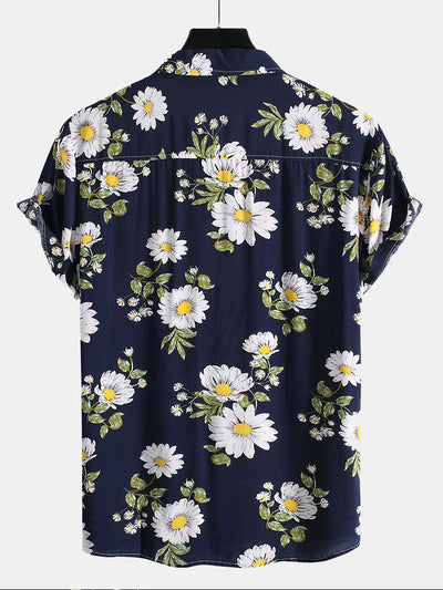 Revere Hemd mit Sonnenblumenprint