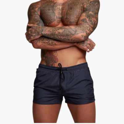 Herren Badeshorts mit Kordelzug und Seitentaschen mit Reißverschluss