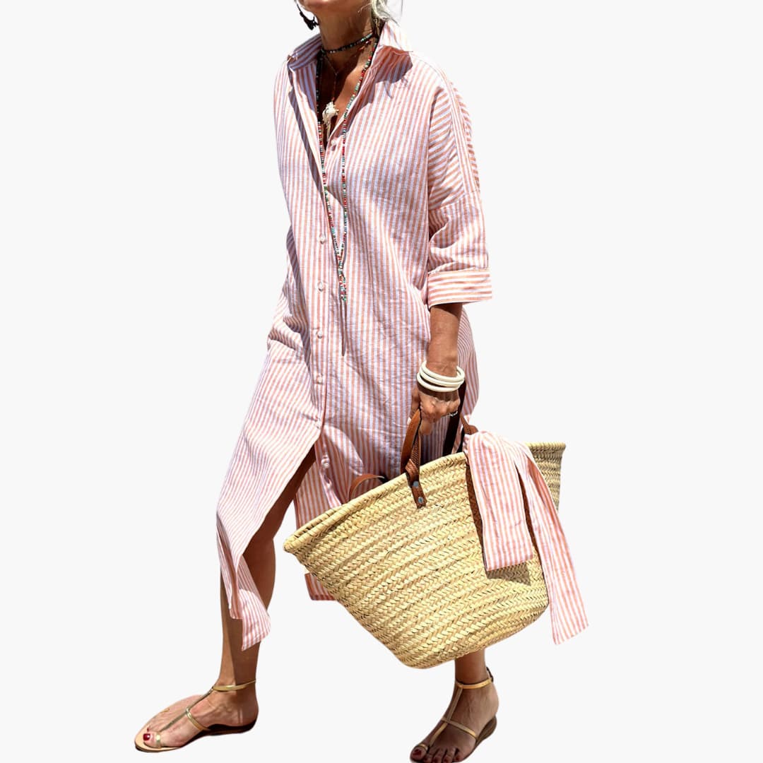 Marlies | Elegantes gestreiftes Hemdkleid