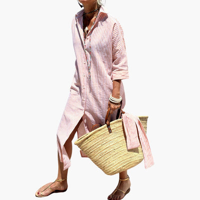 Marlies | Elegantes gestreiftes Hemdkleid