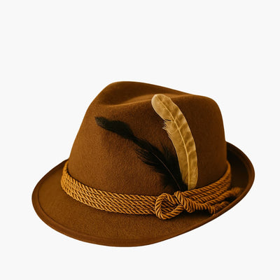 Bayerischer Filz hut mit Feder für Herren - Oktoberfest 2025