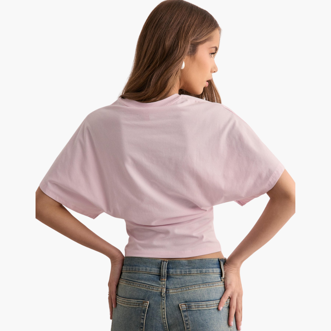 Sophia | T-Shirt mit weitem Ärmel und Ikonendesign