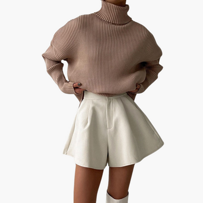 Falten Shorts mit weitem Schnitt - Damen Sommer Chic