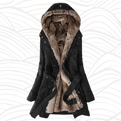 Lange gefütterte Jacke