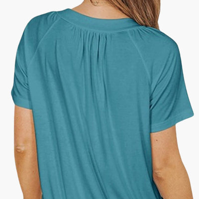 Leni | Top mit gekräuseltem V-Ausschnitt