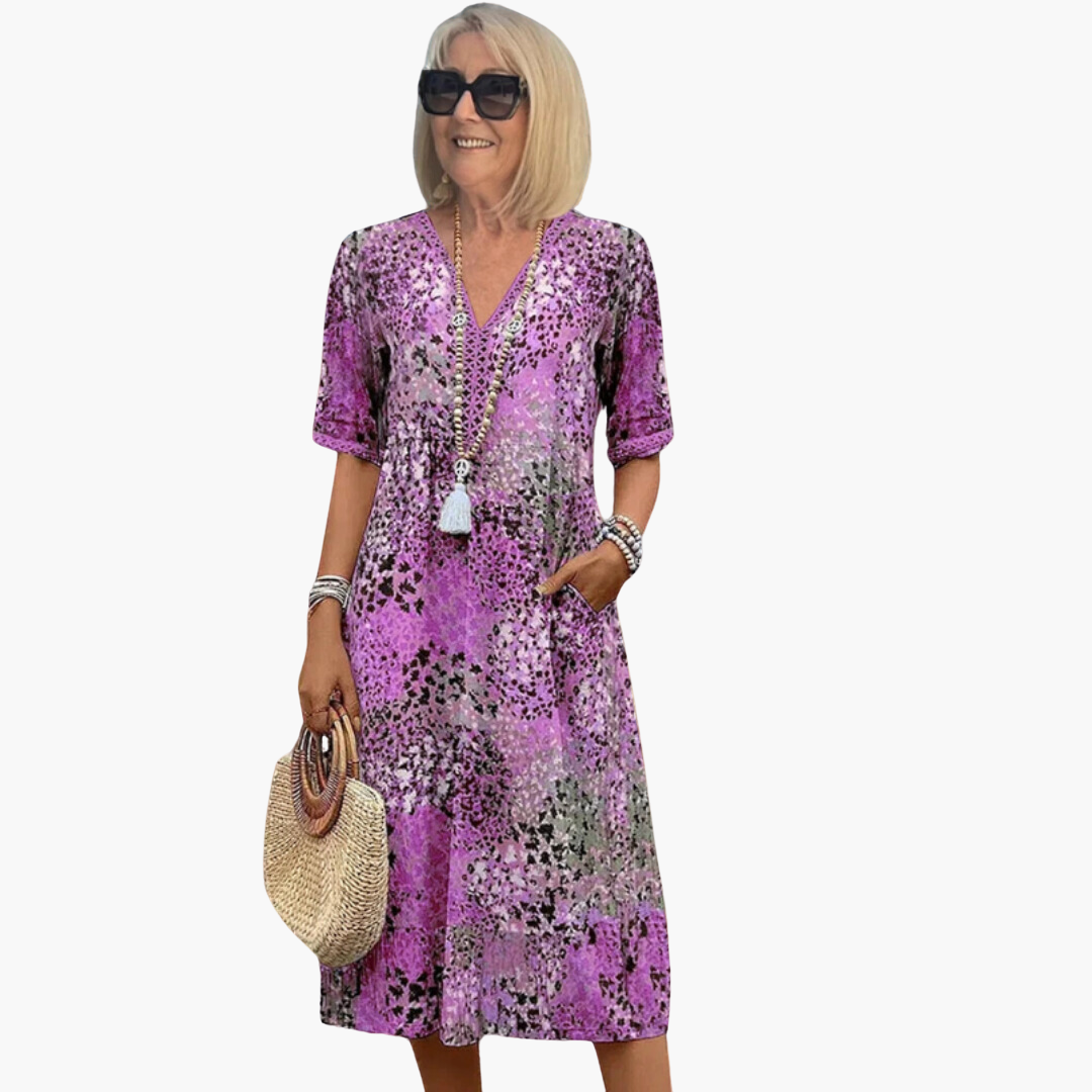 Maja | Blumenkleid, das deinen Bauch mühelos kaschiert