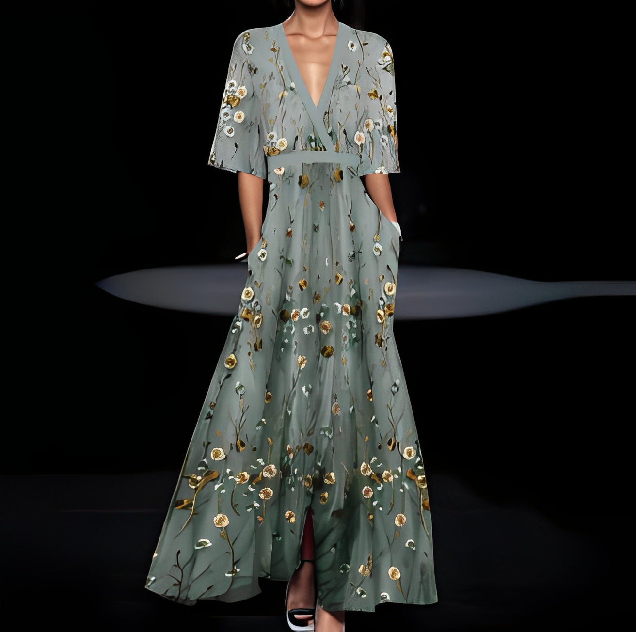 Elena - Sommerkleid mit V-Ausschnitt für Damen