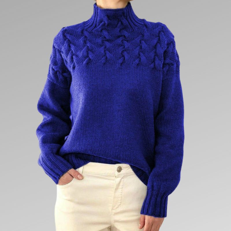 Giuliana - Zopfstrickpullover Damen Elegant