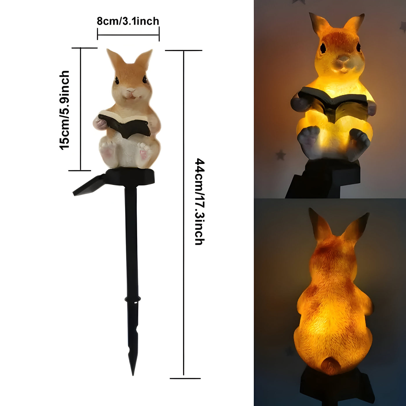 BunnyBright Light - Solar-Lesender-Hasen-Außenleuchte