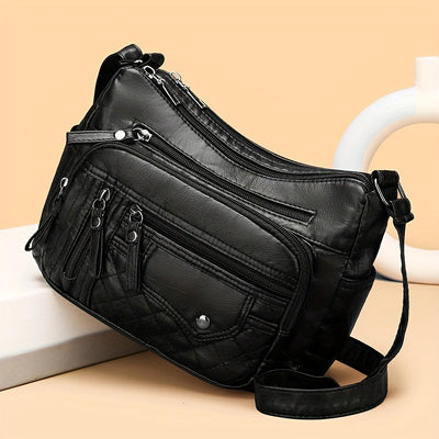Vera | Multi-Zipper Umhängetasche